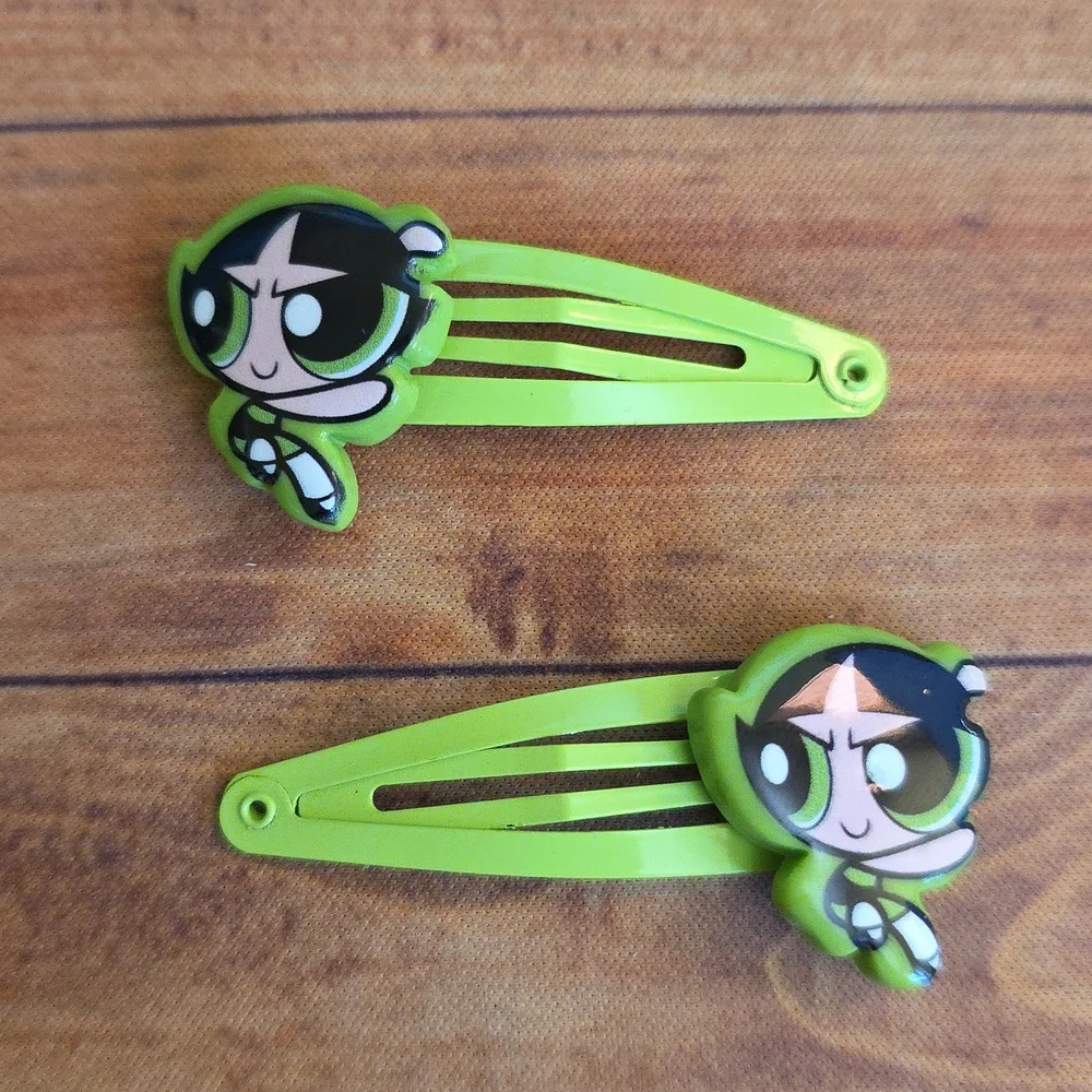 The Powerpuff Girls Green Character Barrette Set